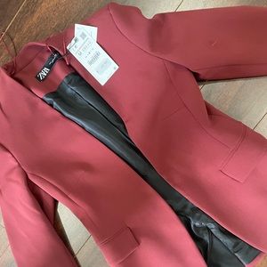 Zara burgundy blazer